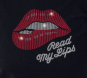 Read My Lips Rhinestone